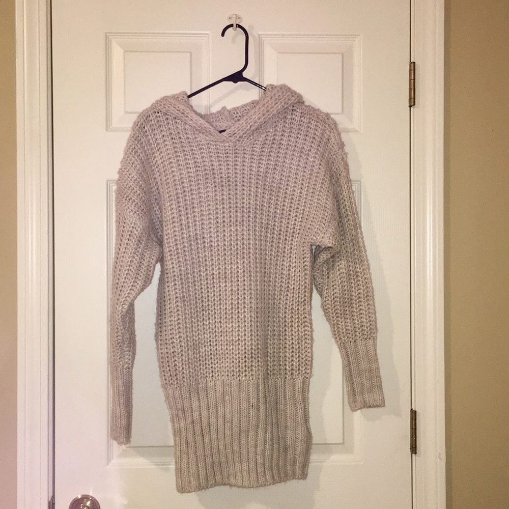 NEVER WORN H&M knitted sweater dress with hood.